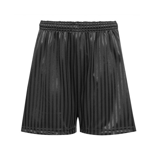 11 Polyester Shadow Stripe Short - 11 Black Front