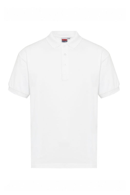 401 100% Classic Pique Poloshirt - 401 White Front