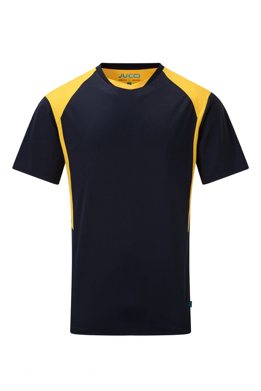 7007 Juco Eco Tee Shirt - 7007 Navy Amber Front