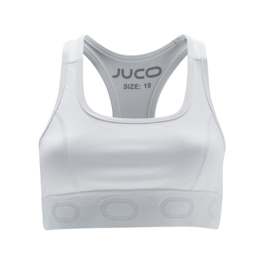 7019 Girls Sports Bra - 7019 White Front