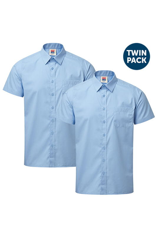 81 Boys Eco S/S Shirt (2pk) - 81 Blue Front 1