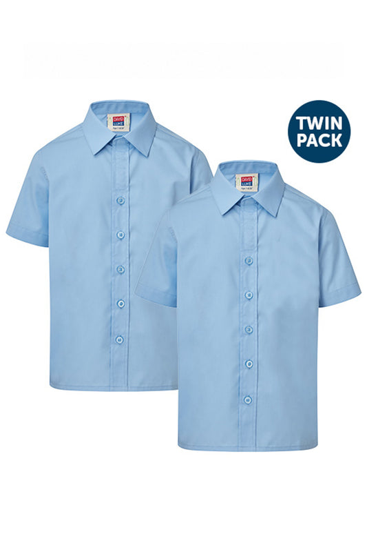 86 Unisex Eco Junior Velcro S/S Shirt (2pk) - 86 Blue Front 1
