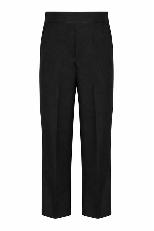 939 Pull up Trousers, Flat Front - 939 Black Front