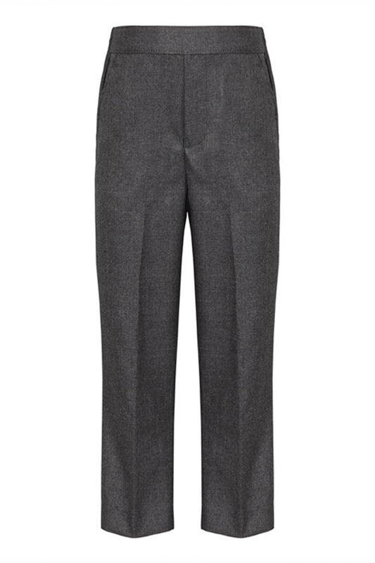 939 Pull up Trousers, Flat Front - 939 Grey Front