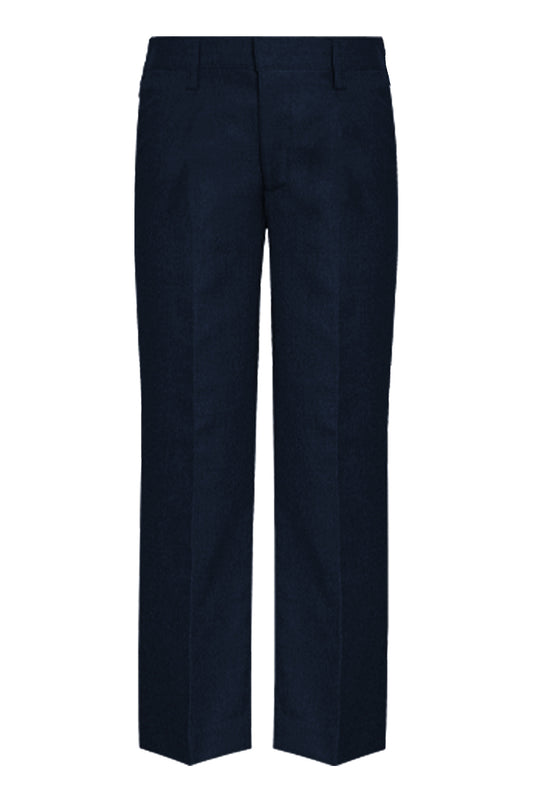 944S Junior Sturdy Fit Trs, Flat Front, Elastic Back - 944S Navy Front