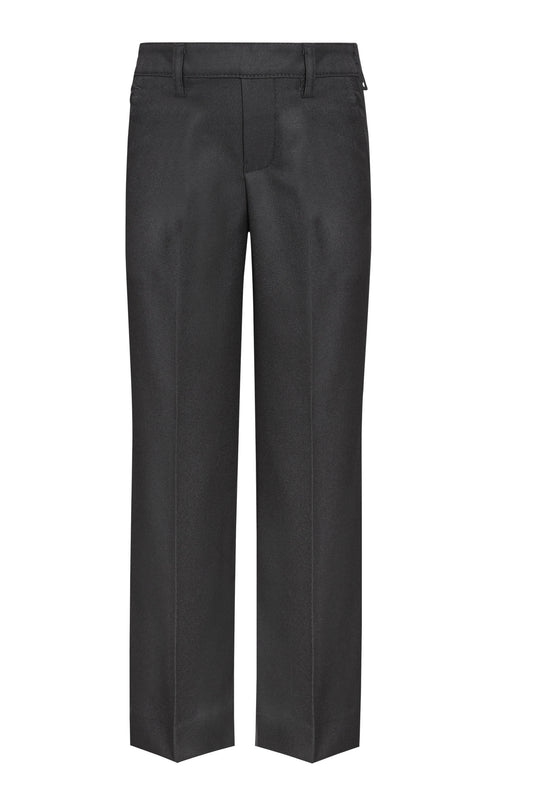 944 Junior Slim Fit Trouser, Flat Front, Elastic Back - 944 Black Front