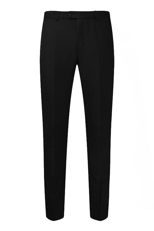 955 Ultra Slim Fit Flat Front Senior Trouser - 955 Black Front