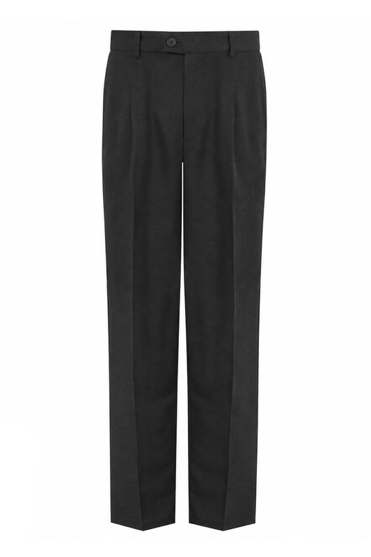 957 Regular Fit Senior School Trousers - Black - 957 Black Front