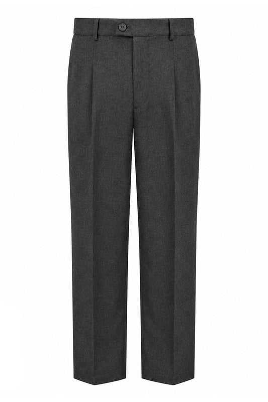 Regular Fit Senior School Trousers - Charcoal - 957 Charcoal Front