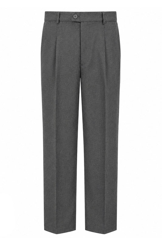 957 Regular Fit Senior School Trousers - 957 Grey Front