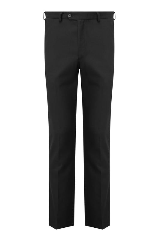 959 Slim Fit Flat Front Senior Trouser - 959 Black Front