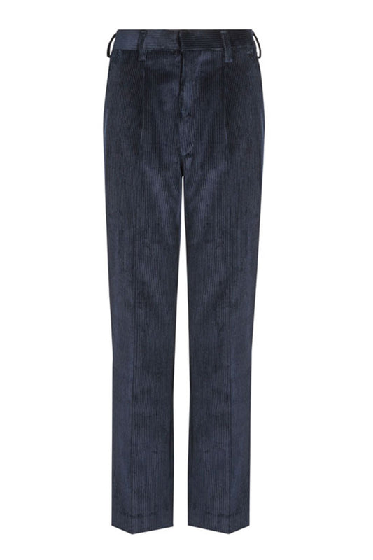 962 Junior Cord School Trousers - 962 Navy Front