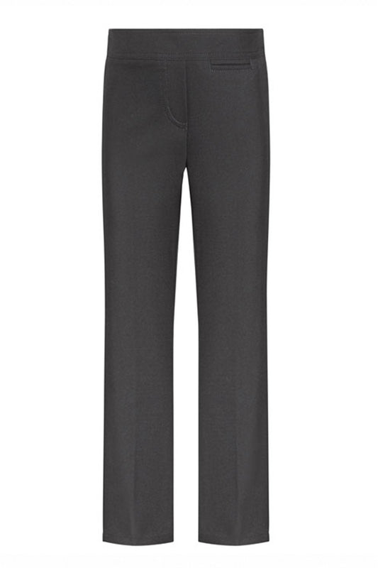 970 Girls Junior Slim Fit Trousers - 970 Black Front