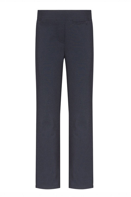 970 Girls Junior Slim Fit Trousers - 970 Navy Front