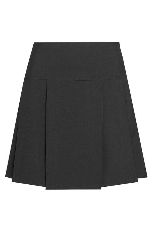 973 Drop Waist Pleated Skirt - 973 Black Front