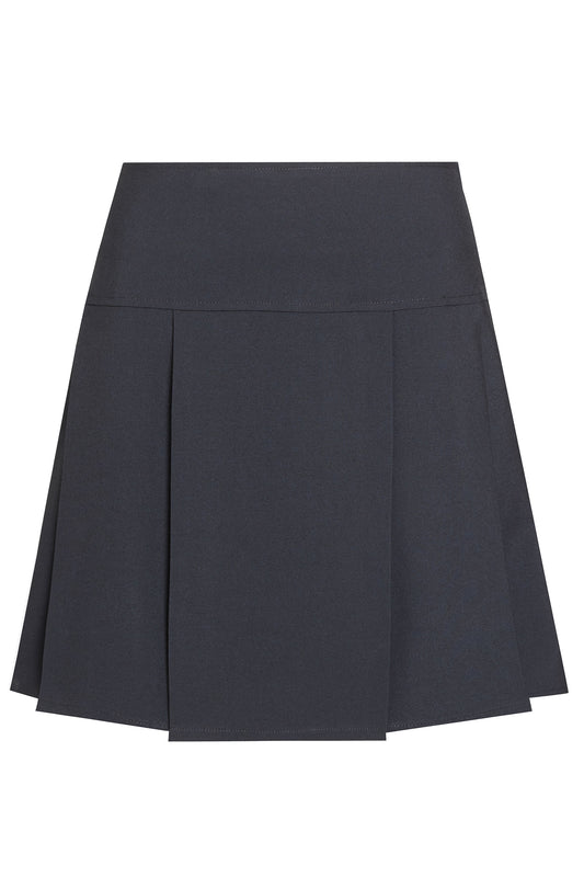 973 Drop Waist Pleated Skirt - 973 Navy Front