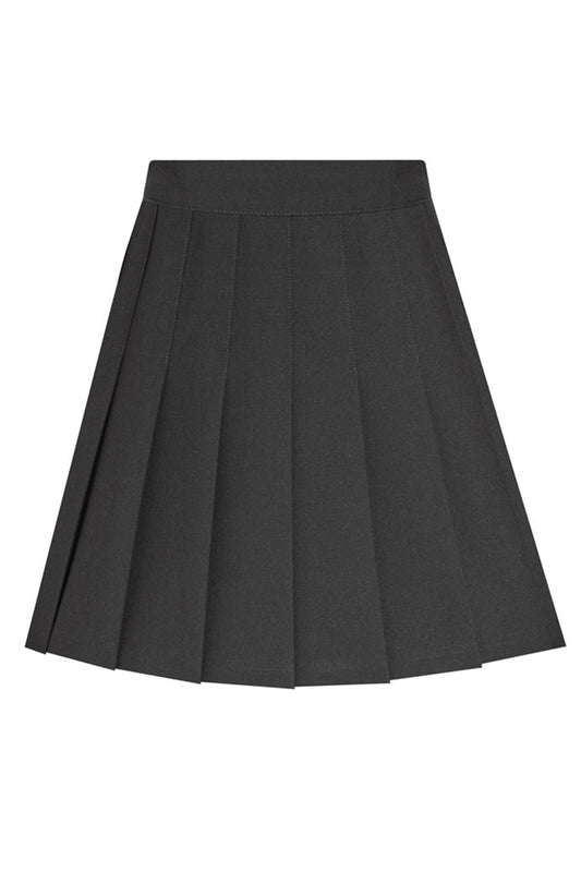 974 Junior Stitched Down Knife Pleat Skirt - 974 Black Front