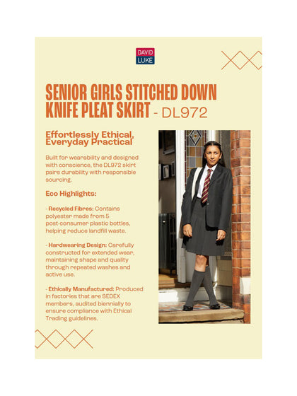 DL972 Senior Girls Knife Pleat Skirt cover