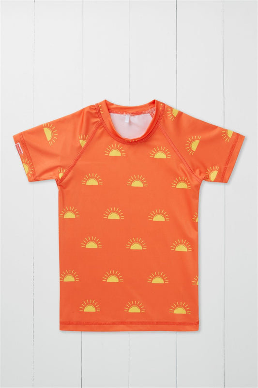 GA506 S/S Printed Rash Vest - Sketchy Sun Print - primary view