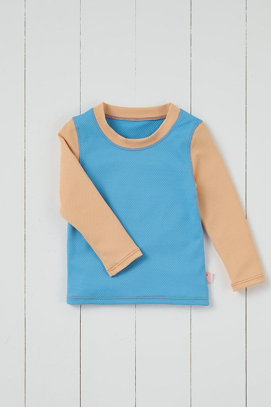 GA518 L/S Rash Vest (No Zip) - Cornflower Blue - primary view
