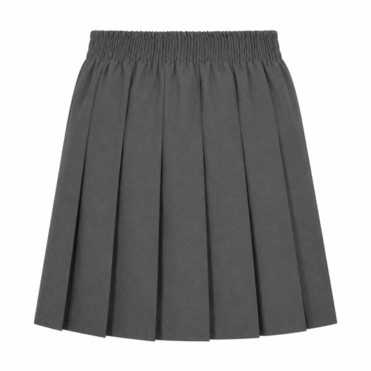 LC003 Pleated Skirt - LC003 Girls Skirt Grey Front