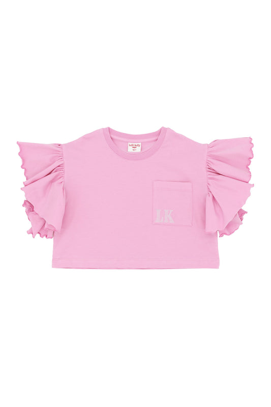 LK0002 Amy S/S Pocket T-Shirt - LK002 PINK FRONT