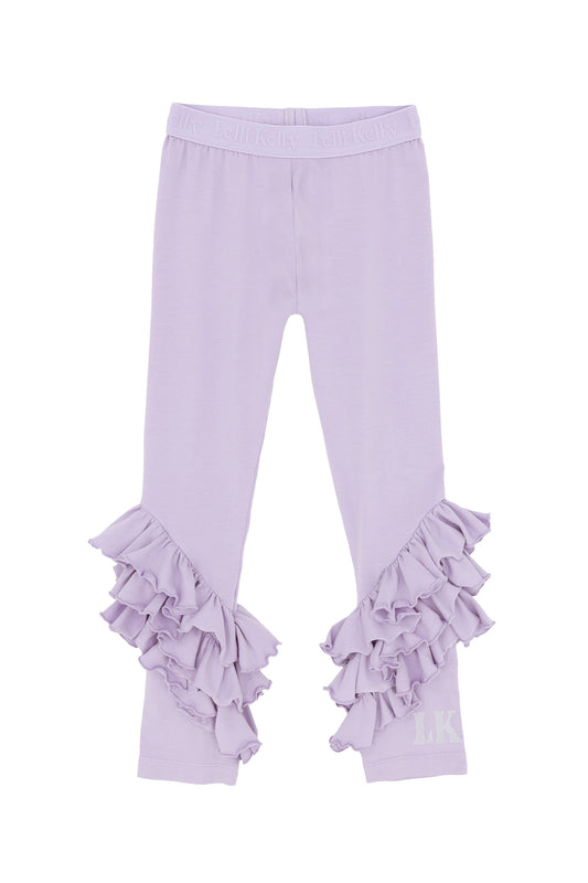 LK0005 Alice Ruffle Leggings - LK005 PURPLE FRONT