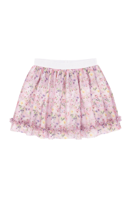 LK0008 Amelia Jersey Skirt with Tulle - LK008 PRINT FRONT