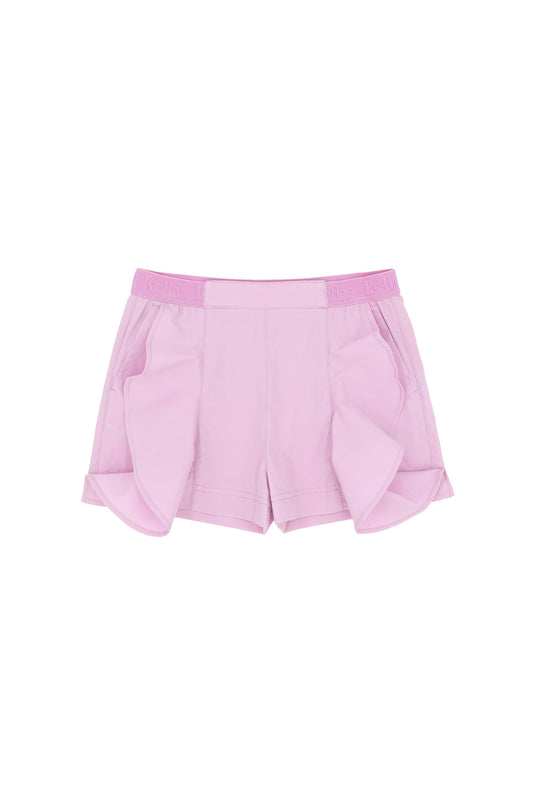LK0013 Alison Ruffle Shorts - LK013 PINK FRONT