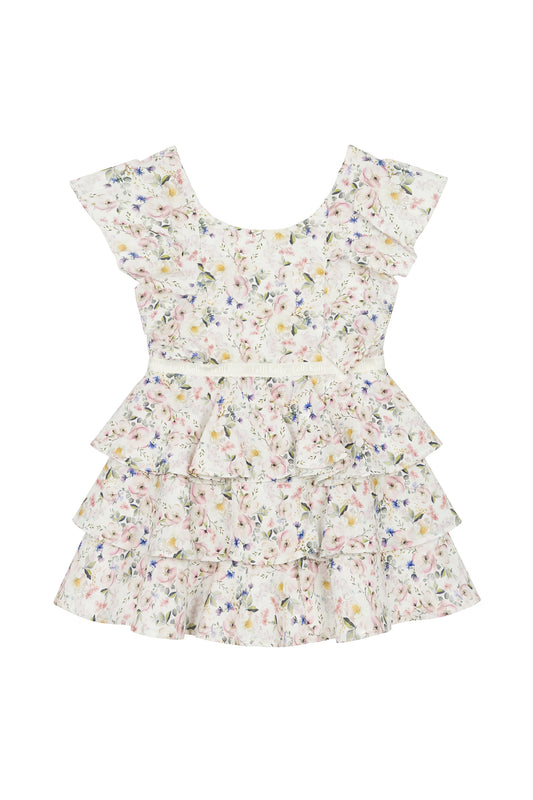 LK0016 Aria Ruffle Dress - LK016 PRINT FRONT