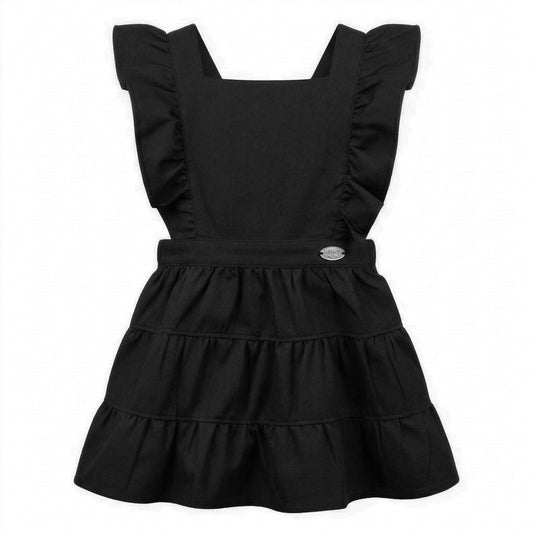 LKS011 Bryony Pinafore - LKS011 Bryony Pinafore - BLACK - FRONT