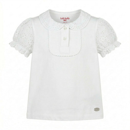 LKS015 Bethany Poloshirt - LKS015 Bethany Poloshirt - White - FRONT