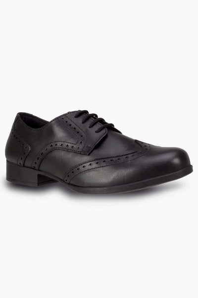 Term Meghan black brogue shoe view 1