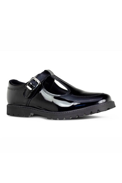 Term Emily black patent T-bar school shoe view 1