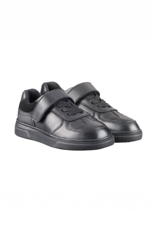 M171510 Upton Black Leather Athletic Touch Tape Lace up - Upton